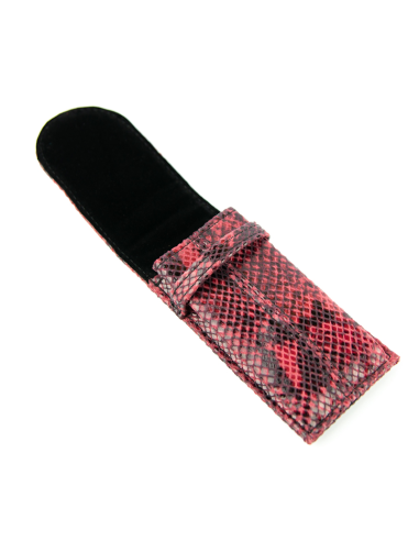 Piórnik duża M-ka- print wężowy malina