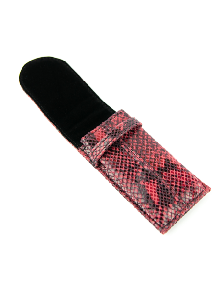 Piórnik duża M-ka- print wężowy malina