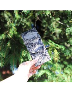 Piórnik duża M-ka- print wężowy siwy