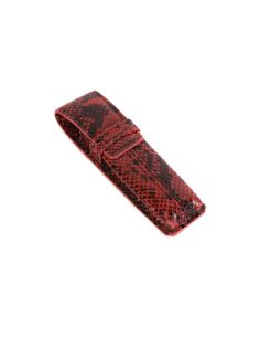 062 Piórnik mały twardy-print wężowy malina 2