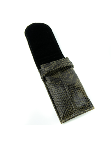 Piórnik duża M-ka- print wężowy zielony