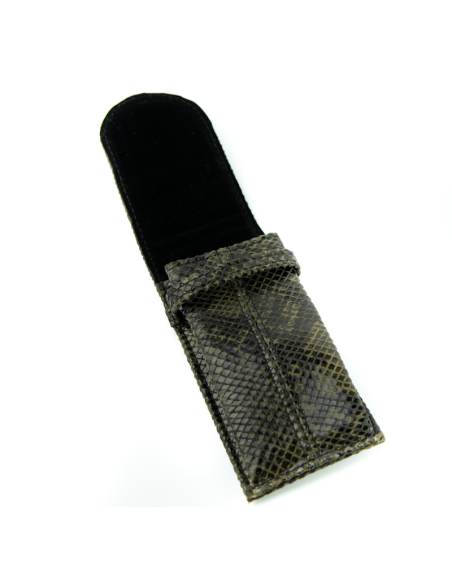 Piórnik duża M-ka- print wężowy zielony