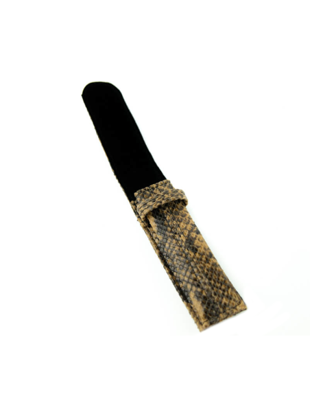 Piórnik mała m-k-print wężowy jasny brąz