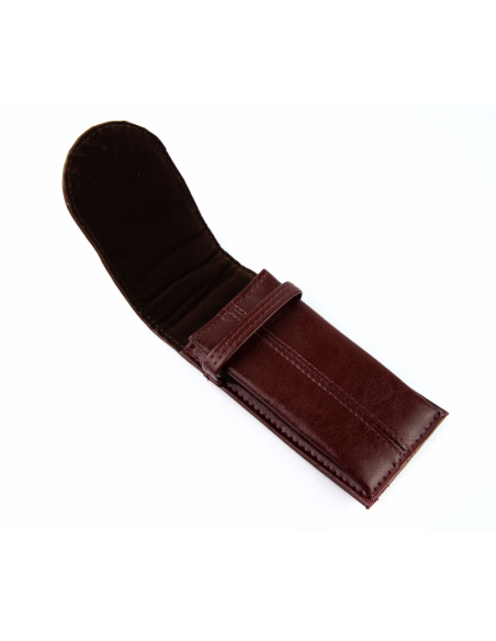 Piórnik skórzany duża M-ka - WIŚNIOWY  - Producent Galskór