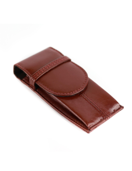 Piórnik skórzany duża M-ka - WIŚNIOWY  - Producent Galskór