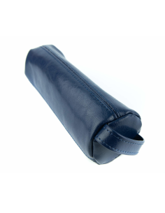 Piórnik okrągły na suwak - granat 2