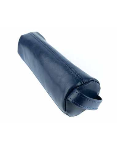 Piórnik okrągły na suwak - granat