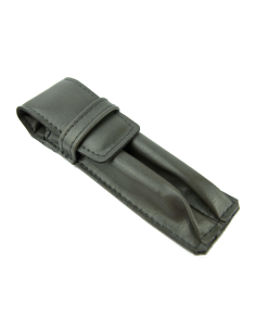 068 Piórnik skórzany 2-komorowy-szary