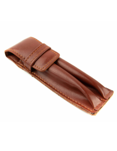 068 Piórnik skórzany 2-komorowy-koniak