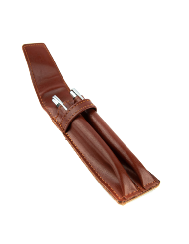 068 Piórnik skórzany 2-komorowy-koniak 068 Piórnik skórzany 2-komorowy-koniak