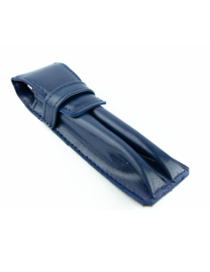 068 Piórnik skórzany 2-komorowy-granat