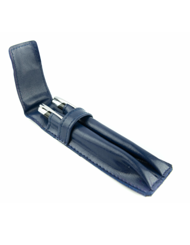 068 Piórnik skórzany 2-komorowy-granat 068 Piórnik skórzany 2-komorowy-granat