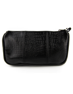 070-Piórnik kosmetyczka-czarny croc. mała łuska