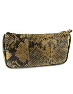 Piórnik kosmetyczka-print wężowy jasny brąz