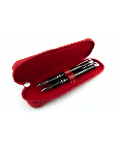 Piórnik owalny mały-czerwony 2