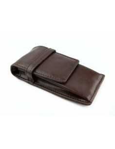 SKÓRZANE ETUI 3-KOMOROWE-BORDO -PRODUCENT GALSKÓR