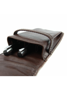 SKÓRZANE ETUI 3-KOMOROWE-BORDO -PRODUCENT GALSKÓR 2