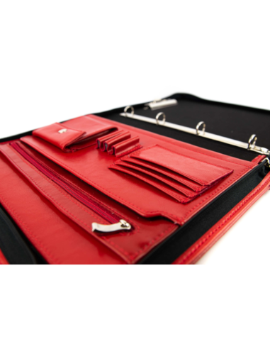 Aktówka skórzana czerwona - franczesko.pl