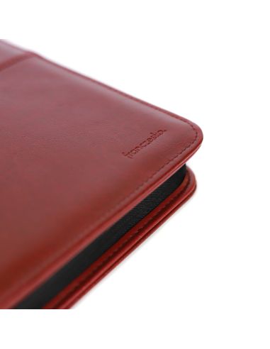 Aktówka skórzana wiśniowa - franczesko.pl