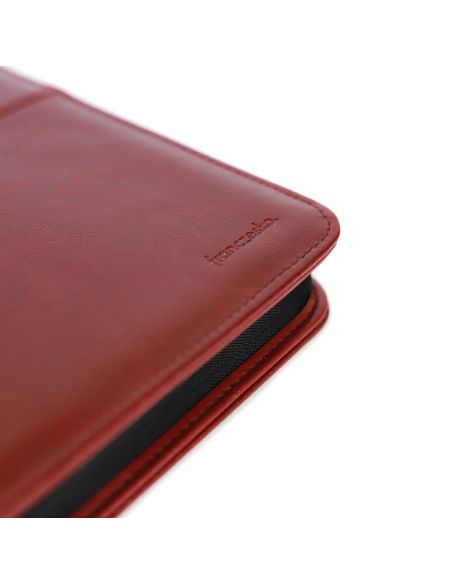 Aktówka skórzana wiśniowa - franczesko.pl