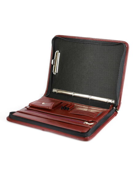 Aktówka skórzana wiśniowa - franczesko.pl