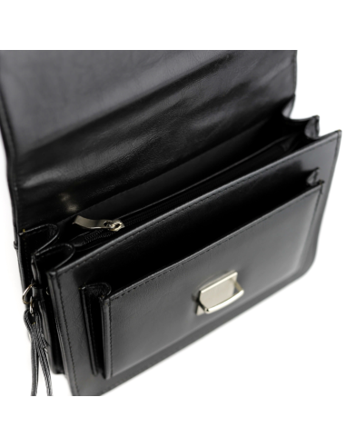 307-Saszetka z klapką-czarna