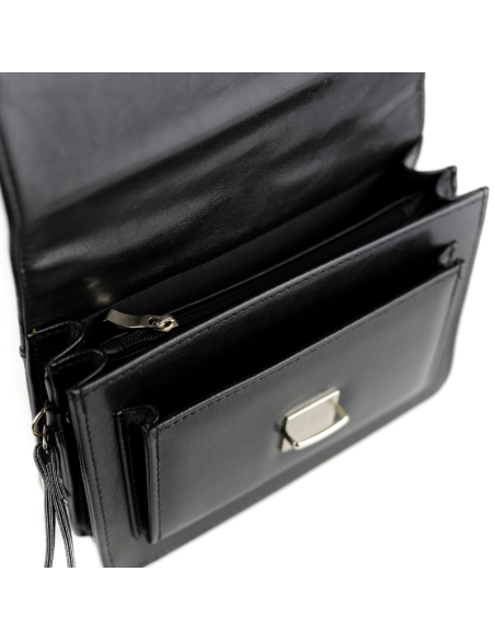 307-Saszetka z klapką-czarna