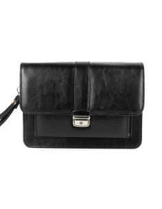 307-Saszetka z klapką-czarna