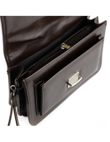 307-Saszetka z klapką-brąz