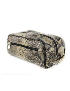 311 Kosmetyczka cegiełka-print wężowy szary
