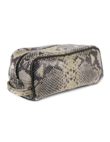 311 Kosmetyczka cegiełka-print wężowy szary