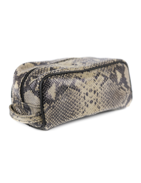 311 Kosmetyczka cegiełka-print wężowy szary