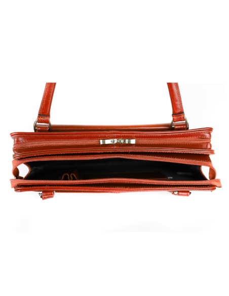 Teczka damska laptop exclusive - koniak