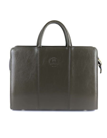 Damski skórzany kuferek mały - szary