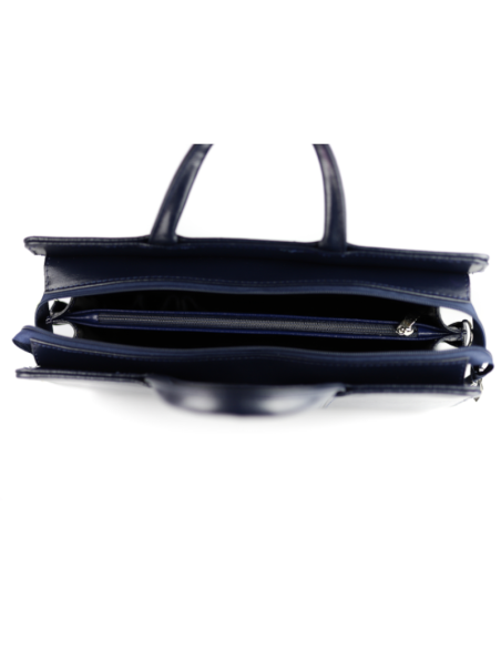 511 Damski skórzany kuferek duży - granat