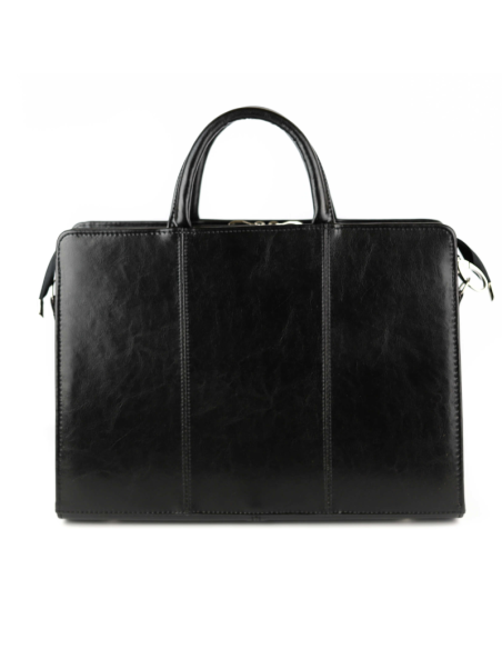 Damski skórzany kuferek mały - czarny