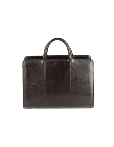 516 Skórzany Damski Kuferek Biznesowy - brąz