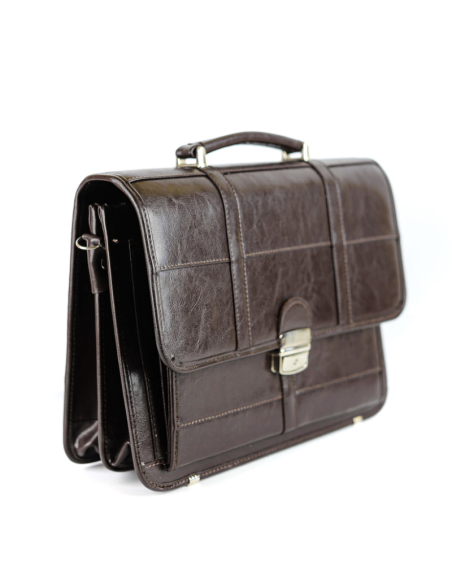 Teczka pasy duża - brąz