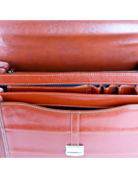 Teczka pasy duża - koniak