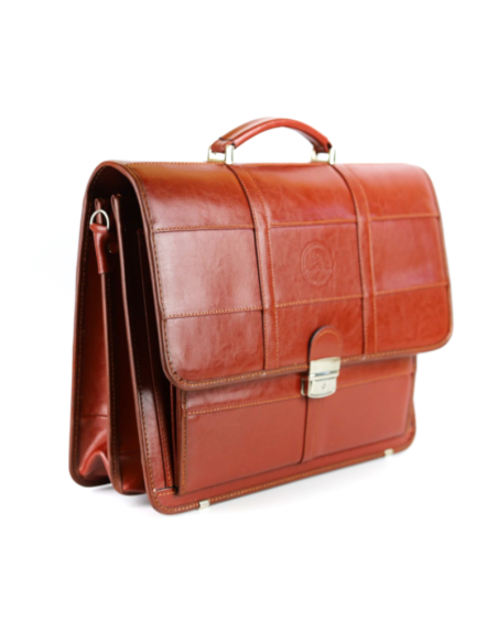 Teczka pasy duża - koniak