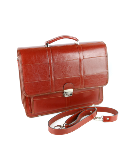 Teczka pasy duża - koniak