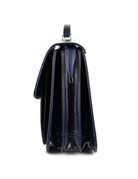 Teczka męska 3-komorowa - granat