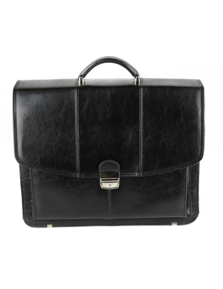 Teczka męska 3-komorowa - czarna