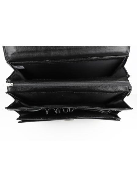 Teczka męska 3-komorowa - czarna