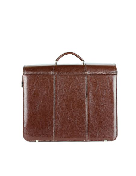 Teczka męska 3-komorowa - jasny brąz