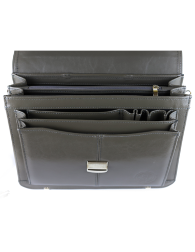 Teczka mała 2-komorowa - szary