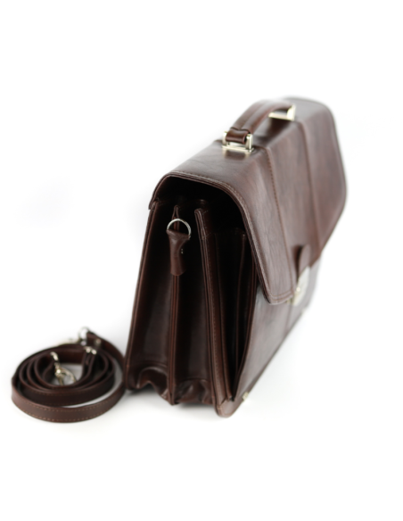 Teczka mała 2-komorowa - jasny brąz