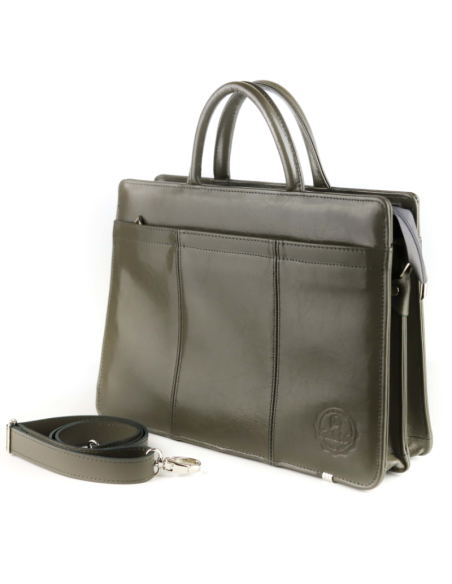 Teczka damska suwakowa 2-komorowa - szara