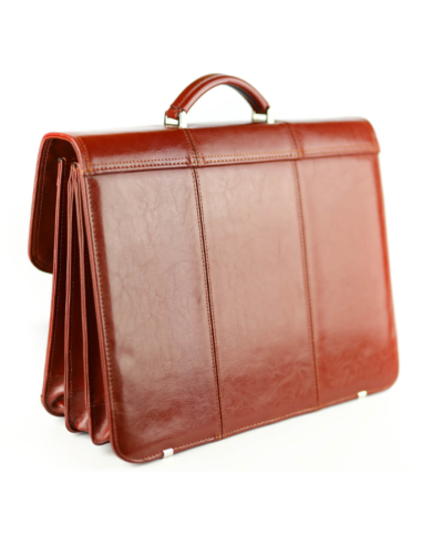 Teczka męska 3-komory koniakowa