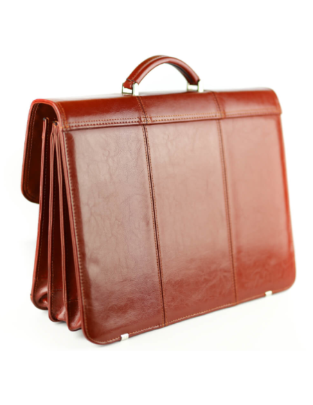 Teczka męska 3-komory koniakowa